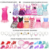 35 Pack Handmade Doll Clothes Set Including 2 Princess Dresses 4 Fashion Dresses 2 Tops and Pants 2 Bikini Swimsuits 10 Shoes and 15 Accessories for 11.5 Inch Doll