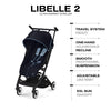 CYBEX Libelle 2 Ultra Compact and Lightweight Baby Pockit Travel Stroller with UPF 50+ Sun Canopy for Babies and Toddlers - Carry-On Luggage Compliant - Compatible with CYBEX Car Seats, Ocean Blue
