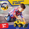 USA Toyz Lil Builders Take Apart Construction Toy for Kids - 4-in-1 Take Apart Truck with Drill, 34pc RC Truck STEM Toy Construction Vehicle Building Take Apart Toys with Electric Drill Remote Control