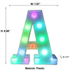 Pooqla Colorful LED Marquee Letter Lights with Remote - Light Up Marquee Signs - Party Bar Letters with Lights Decorations for the Home - Multicolor A