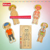 Kidzlane Boy Wooden My Body Puzzle for Toddlers & Kids - 29 Piece Boys Anatomy Puzzle Kid Play Set - Anatomy for Kids, Skeleton Toys for Kids Ages 3 Plus