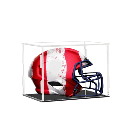 Mini Helmet Display Case Football Stand Holder Clear Acrylic Box Square Case Protected Cabinet UV Protection Storage Cover Collections
