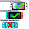 EOVOLA Accessories Kit for Nintendo Switch / Switch OLED Model Games Bundle Wheel Grip Caps Carrying Case Screen Protector Controller