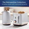 Oster 2097682 2 Slice Toaster Metropolitan Collection with Rose Gold Accents, GRAY