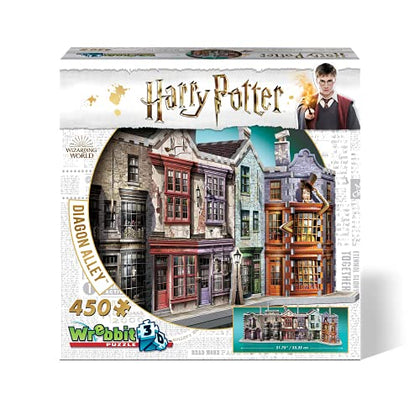 Wrebbit3D Harry Potter Diagon Alley 3D Puzzle for Teens and Adults | 450 Real Jigsaw Puzzle Pieces | Not Just an Ordinary Model Kit for Adults for Harry Potter Fans