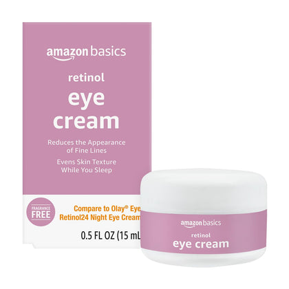 Amazon Basics Retinol Eye Cream, Fragrance Free, 0.5 Ounces, 1-Pack