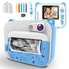 USHINING Instant Print Camera for Kids, 12MP Instant Kids Camera Ink Free Printing Digital Camera for Kids Aged 3-12 with 32GB SD Card,Color Pens,Print Papers Christmas Birthday Gifts(Blue)