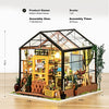 Rolife DIY Miniature House Kit Greenhouse, Tiny House Kit for Adults to Build, Mini House Making Kit with Furnitures, Halloween/Christmas Decorations/Gifts for Family and Friends (Cathy's Greenhouse)