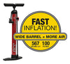 Bell Air Attack 350 High Volume Bicycle Pump Red Stripe, Air Attack 350