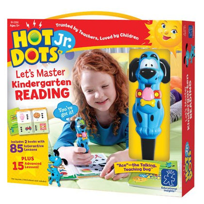 Educational Insights Hot Dots Jr. Let's Master Kindergarten Reading Set, Homeschool & Kindergarten Learn to Read Workbooks, 2 Books & Interactive Pen, 100 Reading Lessons, Ages 5+