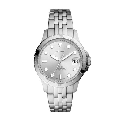 Fossil Women's FB-01 Quartz Stainless Steel Three-Hand Watch, Color: Silver (Model: ES4744)