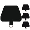 COCASES 4 Pack Phone Tether Tab, Phone Strap Replacement Part for Cell Phone, Safety Lanyard Patch (Black x4)