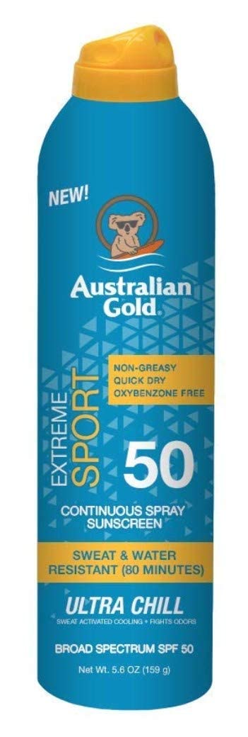 Australian Gold Continuous Spf#50+ Spray 6 Ounce Xtreme Sport (177ml) (3 Pack)
