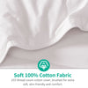APSMILE Queen Size Feather Down Comforter - Ultra Soft All Seasons 100% Organic Cotton Feather Down Duvet Insert Medium Warm Quilted Bed Comforter with Corner Tabs (90x90,Ivory White)