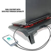 ENHANCE Gaming Laptop Cooling Pad Stand with LED Cooler Fans , Adjustable Height , & Dual USB Port for 17 inch Laptops - 5 Ultra Quiet High Performance Fans 2630 RPM & Built-In Bumpers - Red
