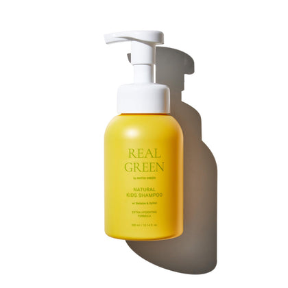 RATED GREEN - Real Green Natural Kids/Baby Shampoo - Moisturizing and Soothing with Organic Chamomile, Betaine, and Xylitol, Allergen-free and Natural Fragrance - 10.14 fl. Oz. 300ml