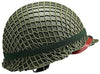 WW2 US Army M1 Green Helmet Replica with Net/Canvas Chin Strap DIY Painting