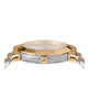 Ferragamo Womens Swiss Made Watch Vega Collection Featuring Two Tone Stainless Steel and Rose Gold 5 Link Bracelet with Two Tones with Sophisticated Minimalist Grey Dial and Stainless Steel Rose Gold
