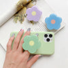 DALSTONE Cute 2D Daisy Flower Shape Collapsible Expandable Multi Functional Mobile Phone Grip Stand Holder for Smartphone Tablet Cell Phone Accessory (Green Daisy)