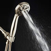 AquaDance High Pressure 6-Setting Full Brushed Nickel Handheld Shower Head with Stainless Steel Hose. Officially Independently Tested to Meet Strict US Quality & Performance Standards!