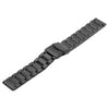 18mm Brushed Stainless Steel Watch Replacement Band Black Metal Watch Strap for Women Men Watch Band with Fold-Over Clasp Push Button Buckle
