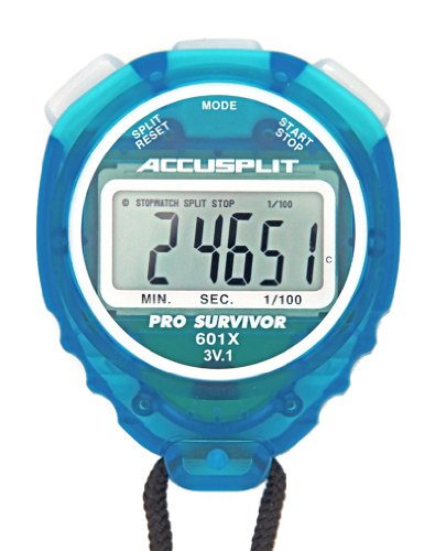 ACCUSPLIT Pro Survivor - A601XBK Stopwatch, Clock, Extra Large Display (Aqua)