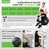 Trideer Extra Thick Yoga Ball Exercise Ball, 5 Sizes Ball Chair, Heavy Duty Swiss Ball for Balance, Stability, Pregnancy, Physical Therapy, Quick Pump Included