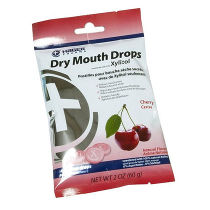 Hager Pharma Dry Mouth Drops, Cherry, 2 Ounce