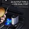 Retractable Car Charger, 4 in 1 USB C Car Charger 60W,Retractable Cables (2.6Ft) and 2 USB Ports Car Charger Adapter, Compatible with iPhone 15/14/13/12/11 Pro Max/XS MAX,iPad?Galaxy S23/ S22