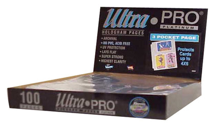 Ultra Pro 3-Pocket Platinum Page for 4