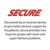 Secure Waterproof Denture Adhesive - Zinc Free - Extra Strong 12 Hour Hold - 1.4 oz (Pack of 4)