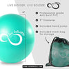 9 Inch Barre Pilates Ball & Hand Pump- Anti Burst Mini Ball & Digital Workout eBook Included For Yoga, Exercise, Balance & Stability Training - Comes With Mesh Carrying Bag (Mint, 9 Inch)