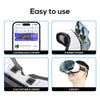 VR Headset for Phone, Compatible with iPhone Samsung and Android 3D Virtual Reality for Kids and Adults VR Goggles for Smartphone /4.5-6.3in Eyes Protected Anti-Blue HD Lenses