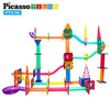 PicassoTiles Marble Run 150-Piece Magnetic Tile Race Track Toy Play Set STEM Building & Learning Educational Magnet Construction Kit Child Brain Development Toys Boys Girls Age 3 4 5 6 7 8+ Years Old