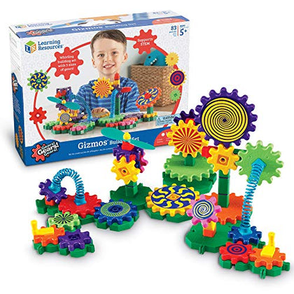 Learning Resources Gears! Gears! Gears! Gizmos Building Set, 83 Pieces, Ages 3+, Construction Toy, STEM Learning Toy