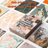 Yopyame 50PCS Boho Pictures Wall Collage Kit, Peach Teal Photo Collection Dorm Decor for Girl Teens and Women, Orange, Prints, Small Posters for Room Bedroom Aesthetic