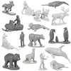Arctic Animals Action Figure Playset - 48 Piece Cold Weather Winter Climate Adventure Toy Figures with Polar Bears, Foxes, Seals, Penguins & More - Great for Imaginative play, dioramas and RPG gaming