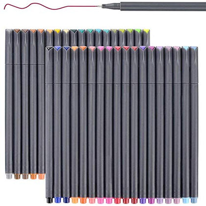 iBayam Colored Pens for Journaling Note Taking, 36 Vibrant Colors Fineliner Pens for Office School Teacher Student Classroom Supplies, Journal Planner Writing Back to School Supplies, Fine Tip Markers