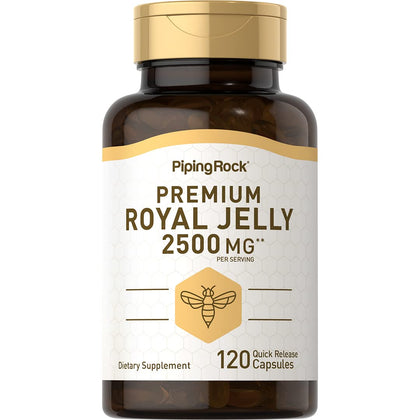 Piping Rock Royal Jelly Capsules 2500 mg | 120 Count | Non-GMO, Gluten Free Supplement