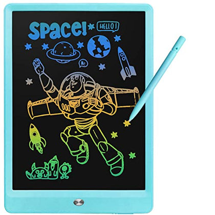 Derabika Lcd-Writing-Tablet-for-Kids 10 Inch, Toddler Toys for 3 4 5 6 7 8 Year Old Boy Birthday Gift Ideas, Erasable Drawing Pad Doodle Board Learning Toy Christmas Gifts for Girls Boys (Blue)