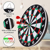 Dart Board Set,Double-Sided 15 Inch Dartboard Game with 6 Steel-Plastic Darts,Man Cave Stuff for Adults,Bars,Arcades,Billiard Rooms,Family Leisure Sport