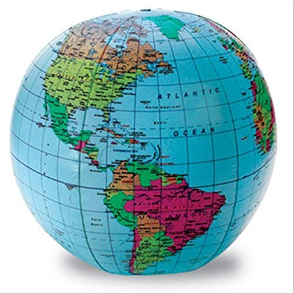 Learning Resources Inflatable 12 inch Globe - Ages 6+ Earth Globe, Geography for Kids