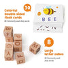 Coogam Spelling Games, Wooden Matching Letters Toy with Flash Cards Words, Montessori ABC Alphabet Learning Educational Puzzle Gift for Preschool Boys Girls Kids Age 3 4 5 Years Old