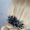 Earent Bride Wedding Hair Comb Black Crystal Hair Pieces Rhinestone Hair Accessories Bridal Side Combs for Women and Girls