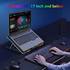LIANGSTAR Laptop Cooling Pad Gaming Laptop Cooler, Laptop Fan Cooling Stand with 6 Quiet Fans for 15.6-17.3 Inch, 7 Height Adjust, RGB LED Light 4 Modes, Switch Control Fan Speed, 2 USB Port, 2023 New