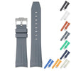 22mm Curved End Rubber Band For Blancpain X Swatch, Replacement Watch Band With Buckle For Blancpain X Swatch Silicone Rubber Watch Strap - Multiple Colors (Gray)