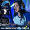 Donerton Gaming Headset, Over-Ear Gaming Headphones with Noise Canceling Mic, Stereo Bass Surround Sound, LED Light, Soft Memory Earmuffs PS4 Gaming Headset Compatible with PC, Laptop,Tablet