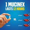 Mucinex Chest Congestion Maximum Strength 12 Hour Extended Release Tablets Relieves Chest Congestion Caused by Excess Mucus(OTC expectorant), 1200mg, 42 Count (Pack of 1)