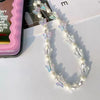 Beaded Phone Charm, Smiley Face Beaded Phone Lanyard Wrist Strap Fruit Letter Pearl Rainbow Handmade Clay Beads Anti Lost Phone