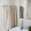 KinHwa Microfiber Bath Towel Large Bathroom Towel Absorbent Shower Towels Soft Bath Towels Large Size for Women Men Ideal for Spa, Swimming, Pool Beige 2 Pack 30inch x 60inch